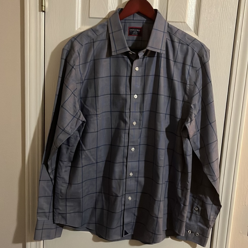 UNTICKit blue buttondown shirt - size large. - Picture 3 of 5